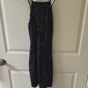 Express Black Sequin Mini Dress